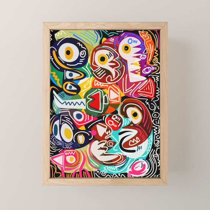 Life is beautiful street art graffiti Mini Art Print Gallery Image 1
