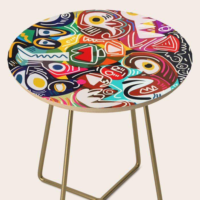 Life is beautiful street art graffiti Side Table Gallery Image 2