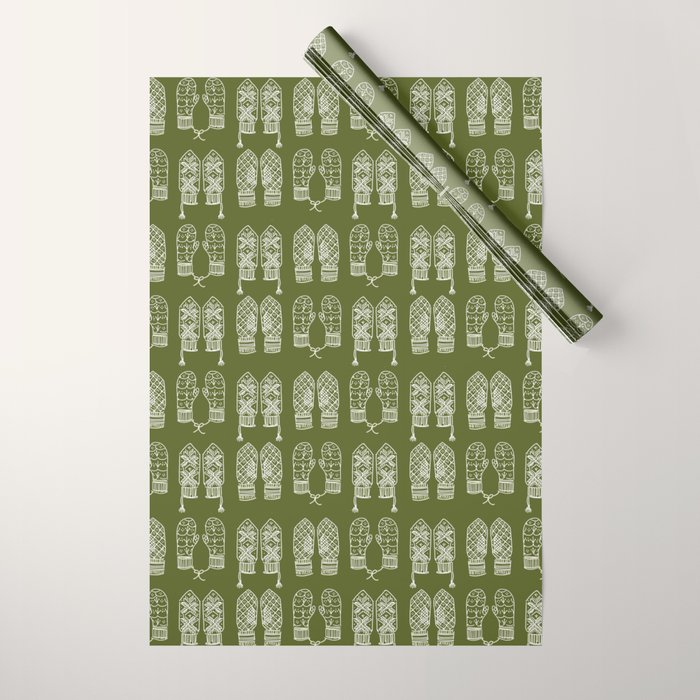 knitted selbu mittens Wrapping Paper Gallery Image 1