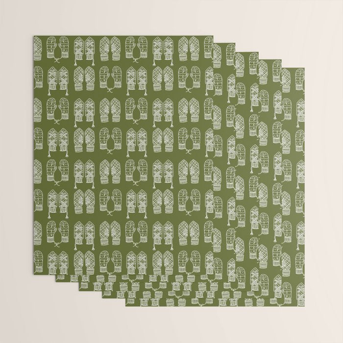 knitted selbu mittens Wrapping Paper Gallery Image 3