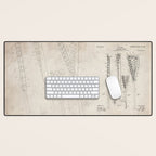 Lacrosse Stick Patent - Lacrosse Player Art - Antique Desk Mat Gallery Image 1