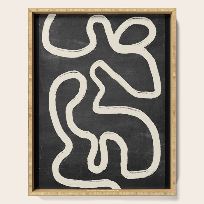 Abstract line art 63 Serving Tray Gallery Image 1