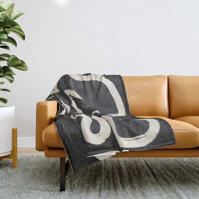 Abstract line art 63 Throw Blanket Gallery Image 1