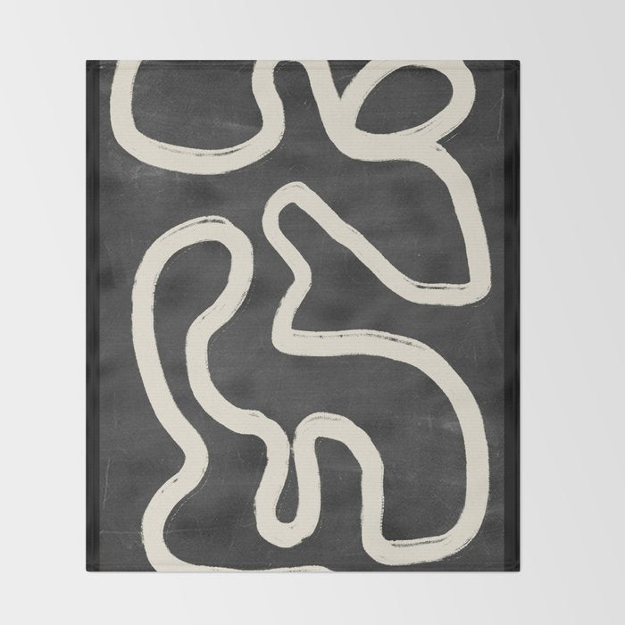 Abstract line art 63 Throw Blanket Gallery Image 2