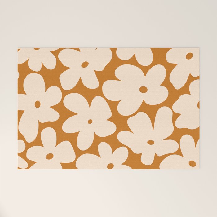 Retro Color Palette - 70's Daisy Welcome Mat Gallery Image 1
