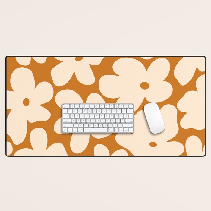 Retro Color Palette - 70's Daisy Desk Mat Gallery Image 1