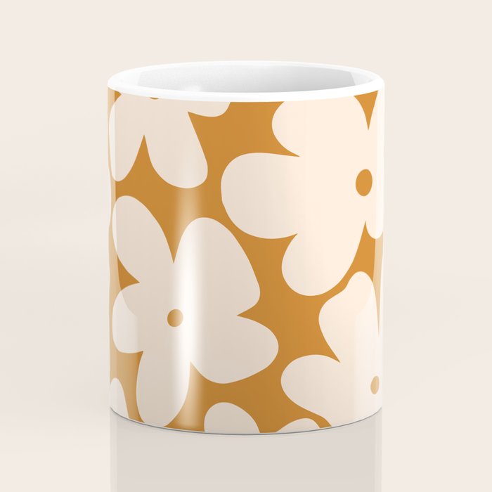 Retro Color Palette - 70's Daisy Coffee Mug Gallery Image 4