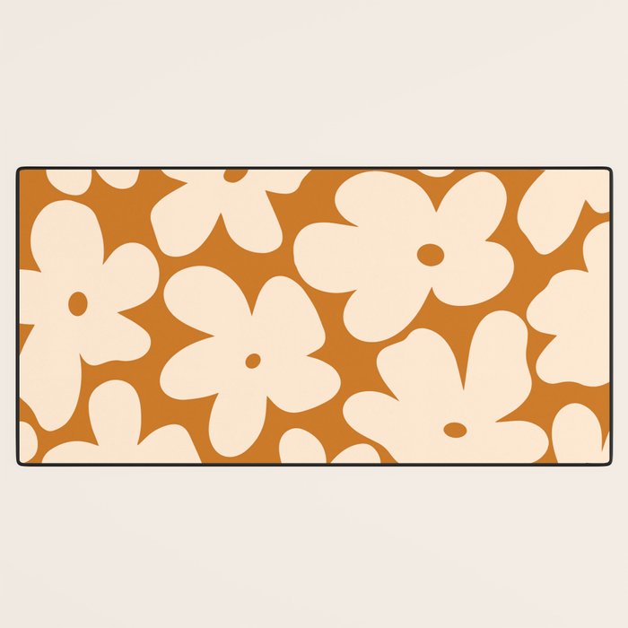 Retro Color Palette - 70's Daisy Desk Mat Gallery Image 3
