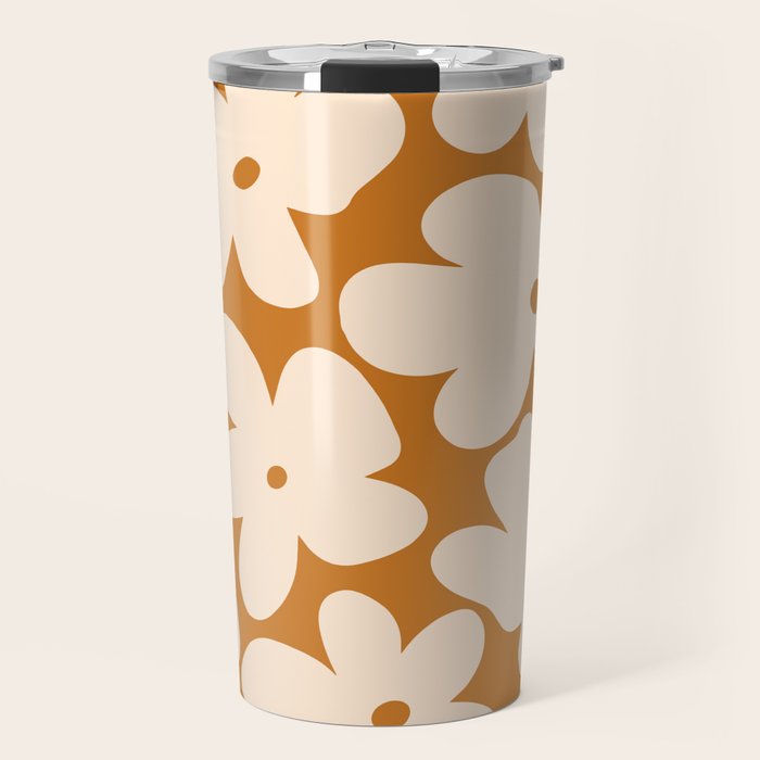 Retro Color Palette - 70's Daisy Travel Mug Gallery Image 1