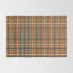 Retro Modern Boho Tartan Plaid Rust Navy Blush Mustard Gray Rug Gallery Image 2