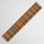 Retro Modern Boho Tartan Plaid Rust Navy Blush Mustard Gray Table Runner Gallery Image 3