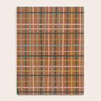 Retro Modern Boho Tartan Plaid Rust Navy Blush Mustard Gray Notebook Gallery Image 4