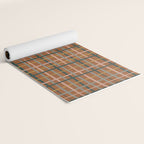 Retro Modern Boho Tartan Plaid Rust Navy Blush Mustard Gray Yoga Mat Gallery Image 2