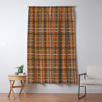 Retro Modern Boho Tartan Plaid Rust Navy Blush Mustard Gray Window Curtain Gallery Image 5