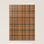 Retro Modern Boho Tartan Plaid Rust Navy Blush Mustard Gray Stationery Card Gallery Image 2