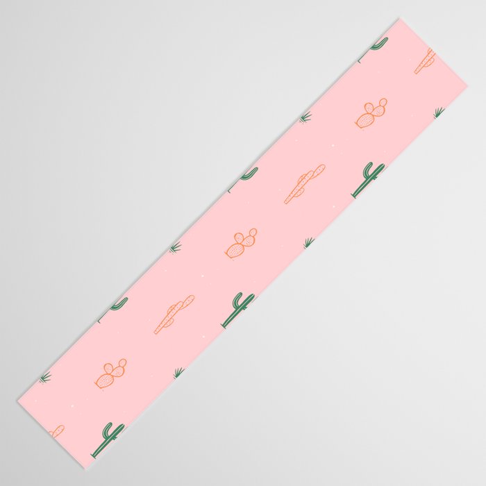 Retro hand drawn cactus plant pattern Table Runner Gallery Image 3