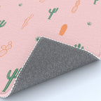 Retro hand drawn cactus plant pattern Rug Gallery Image 4