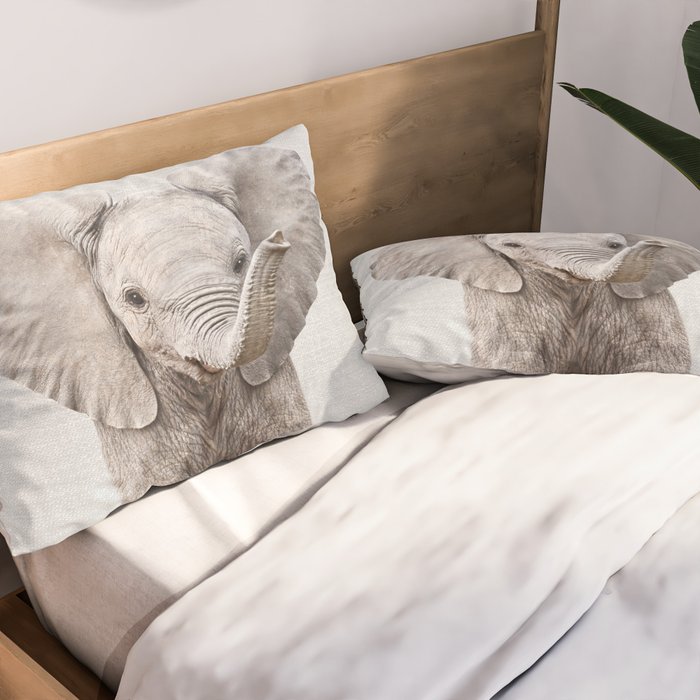 Baby Elephant - Colorful Pillow Sham Gallery Image 2