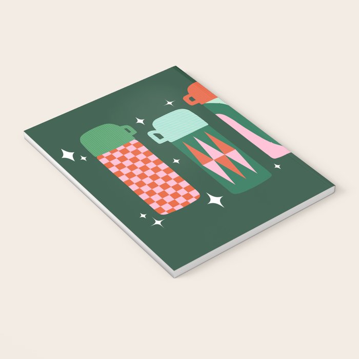 Retro Christmas Coffee Thermoses - Green Notebook Gallery Image 3