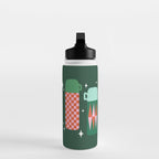 Retro Christmas Coffee Thermoses - Green Water Bottle Gallery Image 3