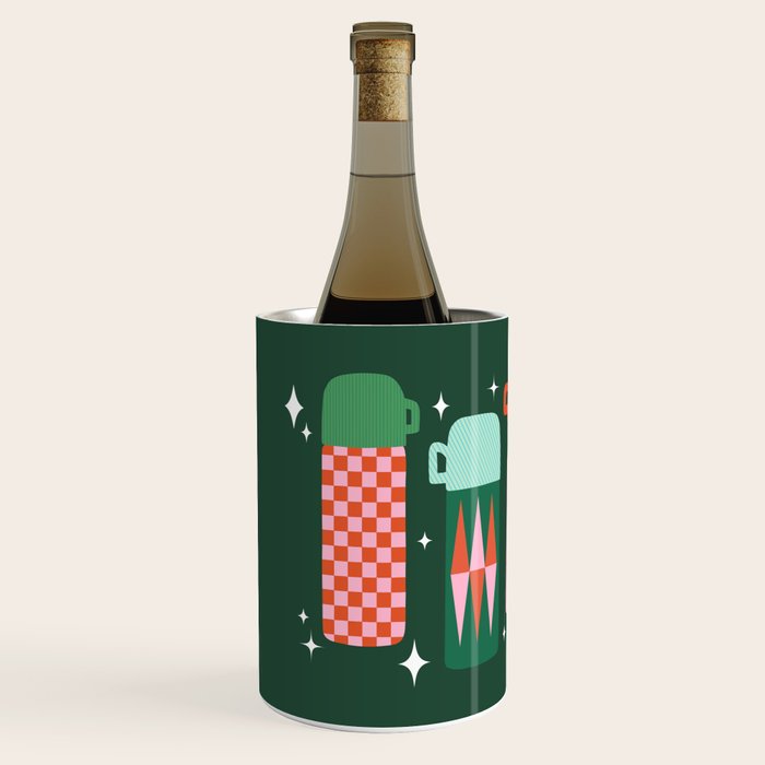 Retro Christmas Coffee Thermoses - Green Wine Chiller Gallery Image 2