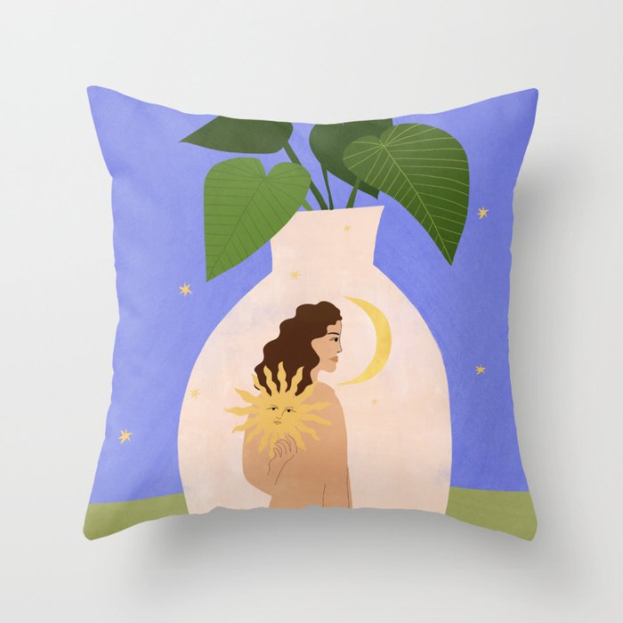 Sunshine Always Following Me Throw Pillow Gallery Image 6
