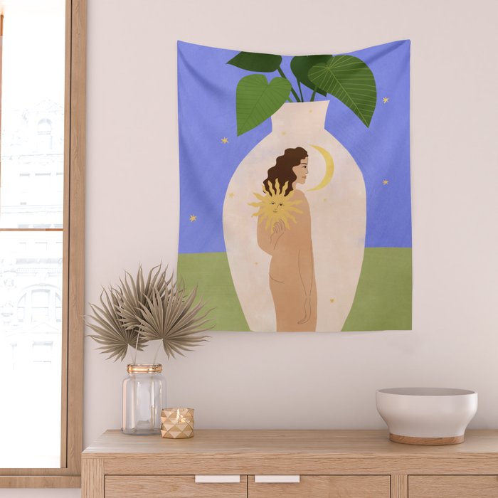 Sunshine Always Following Me Wall Tapestry Gallery Image 2