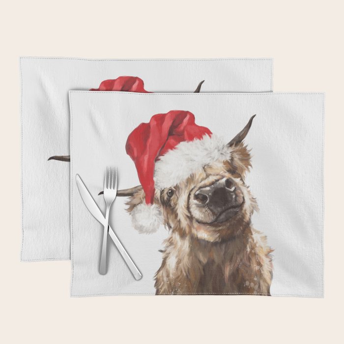 Christmas Highland Cow Placemat Gallery Image 1