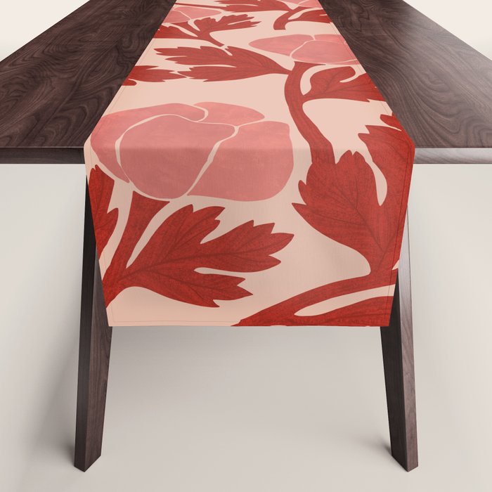 Vase of red roses collection Table Runner Gallery Image 1