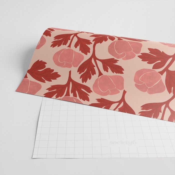 Vase of red roses collection Wrapping Paper Gallery Image 2
