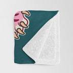 King Of The Jungle 02: Pink Tiger Edition Throw Blanket Gallery Image 3