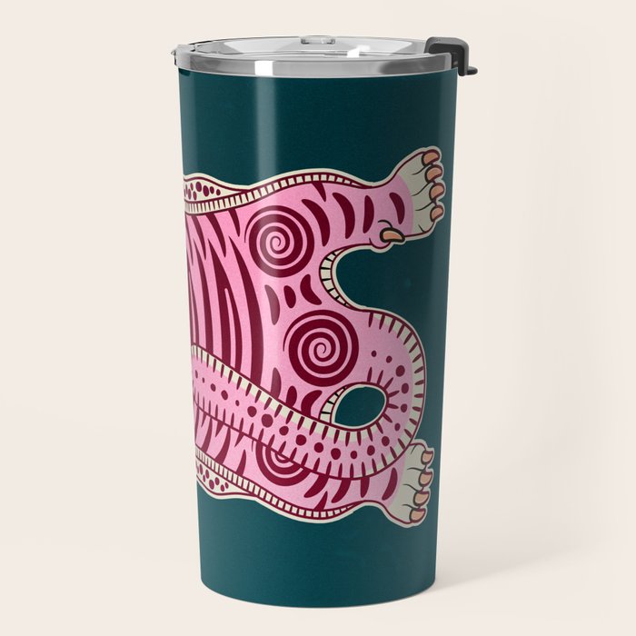 King Of The Jungle 02: Pink Tiger Edition Travel Mug Gallery Image 2