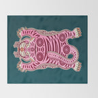King Of The Jungle 02: Pink Tiger Edition Throw Blanket Gallery Image 2
