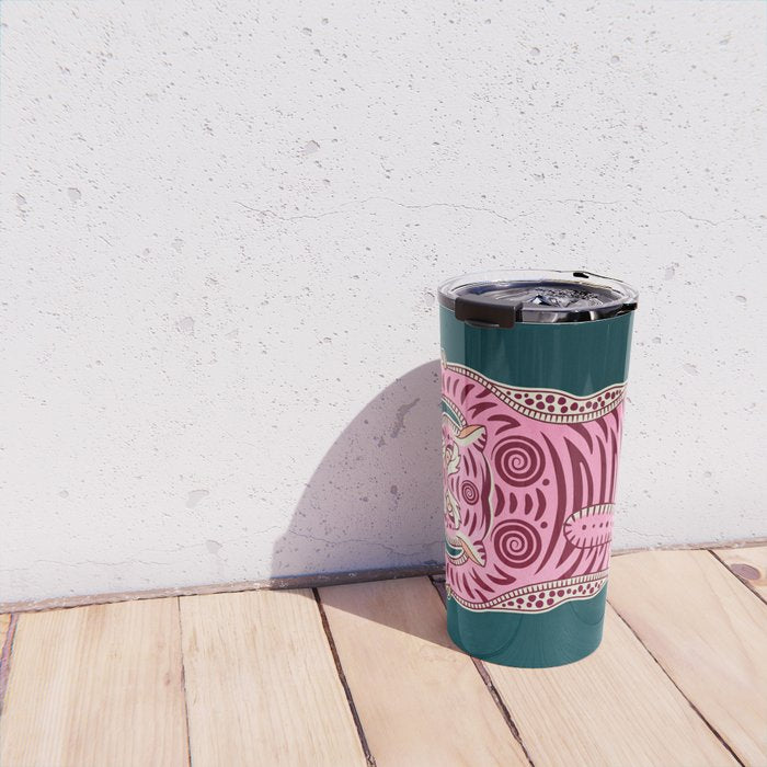 King Of The Jungle 02: Pink Tiger Edition Travel Mug Gallery Image 4