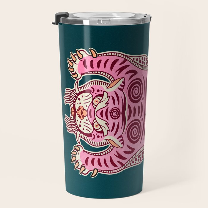 King Of The Jungle 02: Pink Tiger Edition Travel Mug Gallery Image 3