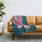 King Of The Jungle 02: Pink Tiger Edition Throw Blanket Gallery Image 1