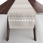 Ethnic Spotted Stripes in Beige Stone  Table Runner Gallery Image 1