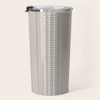 Ethnic Spotted Stripes in Beige Stone  Travel Mug Gallery Image 3