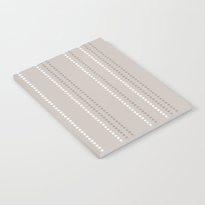 Ethnic Spotted Stripes in Beige Stone  Notebook Gallery Image 2