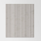 Ethnic Spotted Stripes in Beige Stone  Throw Blanket Gallery Image 2
