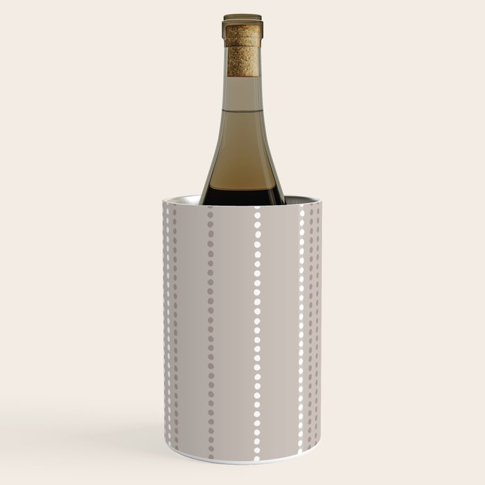 Ethnic Spotted Stripes in Beige Stone  Wine Chiller Gallery Image 1