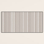 Ethnic Spotted Stripes in Beige Stone  Desk Mat Gallery Image 3