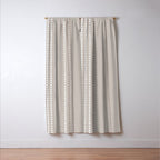 Ethnic Spotted Stripes in Beige Stone  Window Curtain Gallery Image 3