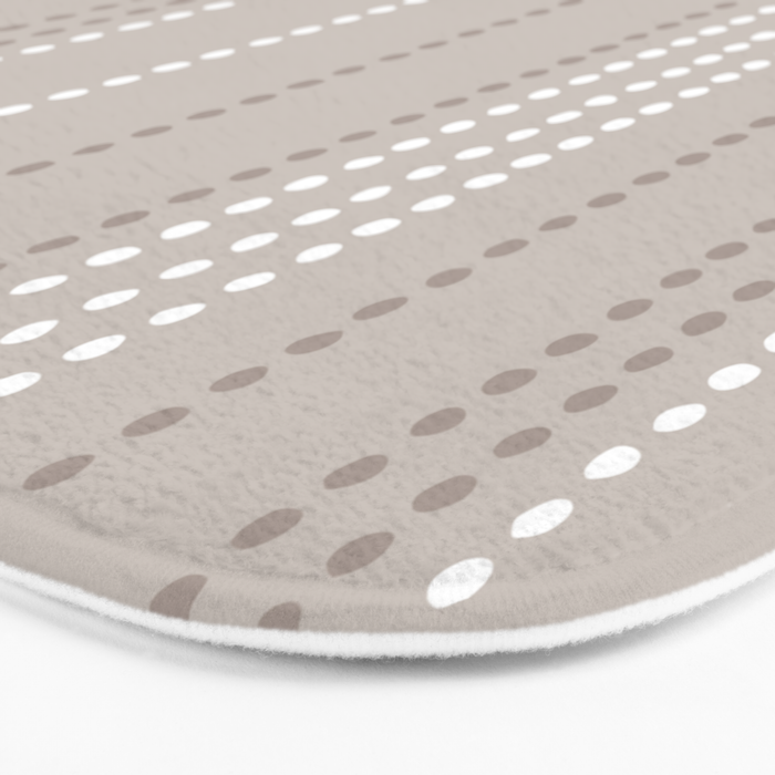 Ethnic Spotted Stripes in Beige Stone  Bath Mat Gallery Image 3