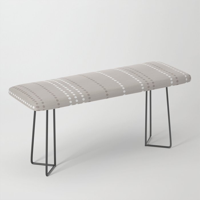 Ethnic Spotted Stripes in Beige Stone  Bench Gallery Image 1