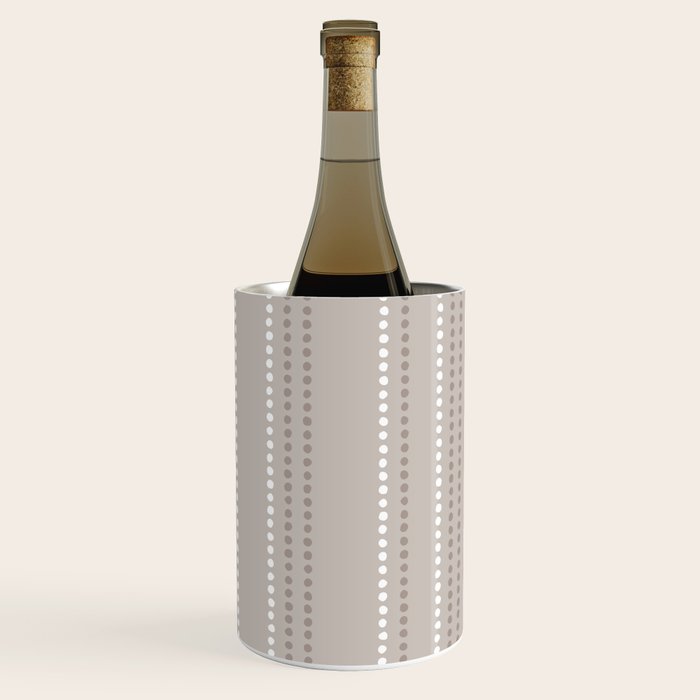 Ethnic Spotted Stripes in Beige Stone  Wine Chiller Gallery Image 3