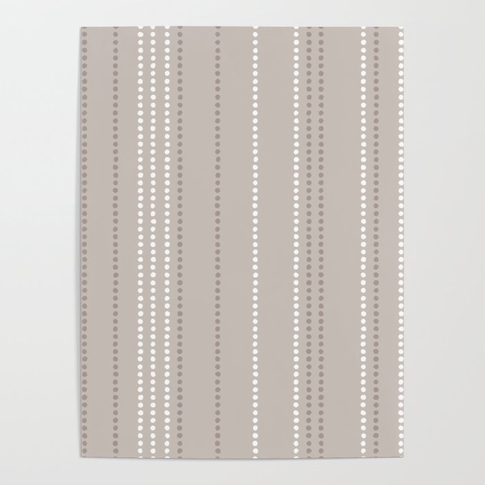 Ethnic Spotted Stripes in Beige Stone  Poster Gallery Image 4