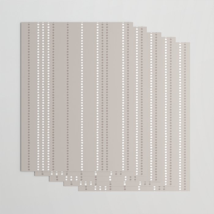 Ethnic Spotted Stripes in Beige Stone  Wrapping Paper Gallery Image 3