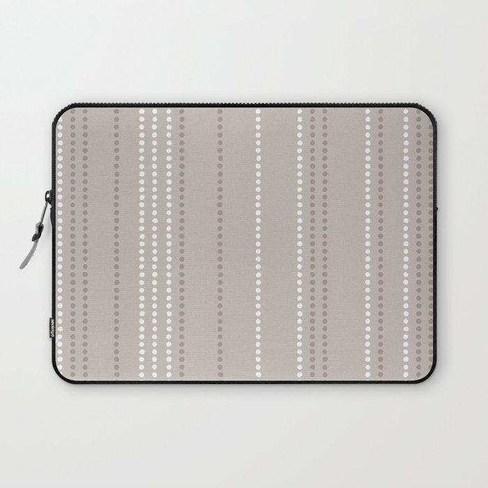 Ethnic Spotted Stripes in Beige Stone  Laptop Sleeve Gallery Image 1