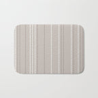 Ethnic Spotted Stripes in Beige Stone  Bath Mat Gallery Image 1